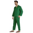 thumbnail image 3 of Inkmeso Ensemble de Pyjama Classique Uni en Coton, Pyjama Boutonné pour Hommes, 2 Pcs, Tenue de Nuit, 3 of 7
