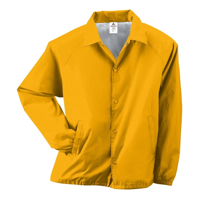 Augusta Sportswear Mens Nylon Coachs Jacket/Lined, 3XL, Gold