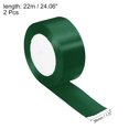 thumbnail image 2 of Unique Bargains 1.5 Inch Wide 24 Yards Satin Ribbon, 2 Pack Double Face Solid Crafts Roll for Party Home DIY Wrapping Decoration, Dark Green, 2 of 6