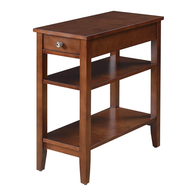 Pemberly Row Table d'Appoint Transitionnel en Bois à Trois Niveaux, Acajou