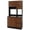Walnut, variant on Costway 71" Tall Kitchen Pantry Buffet Hutch Freestanding Storage Cabinet 4 Doors White