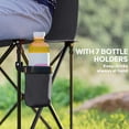 thumbnail image 4 of Outsunny 6 Seat Folding Camping Chair w/ Cup Holder for Camping, Dark Grey, 4 of 6