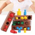 thumbnail image 1 of Cylinder Block Set,  Durable Fashionable Colorful Wooden Cylinder Set, for Children Kids Playing 36 Months, 1 of 7