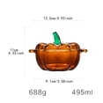 thumbnail image 3 of Elodie Couvercle de Bonbonnière en Verre Citrouille Figurines de Taureau en Résine Moderne Pot à Biscuits Orange Sculpture Colorée Feng Shui Collection Ornement de Bureau de Salon, 3 of 8