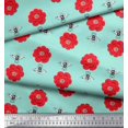 thumbnail image 2 of Soimoi Cotton Duck Fabric Floral & Bee Insects Fabric Prints by Yard 42 Inch Wide, 2 of 3