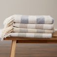 thumbnail image 4 of Design Imports CAMZ10174 Cabana Stripe Throw - Stone & Off White, 4 of 9