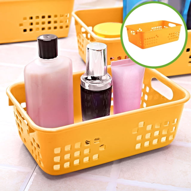 PRETXORVE Small Desktop Storage Basket European Blue Remote Control Storage Household Drains Basket