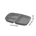 thumbnail image 2 of YIMWNYI Rectangular Compartment Tray, Party Tray, 3-Compartment Dinnerware, Easy to Clean Plastic Organizer, Thick Bottom Design, Multifunctional Tableware for Parties and Picnics, 2 of 6