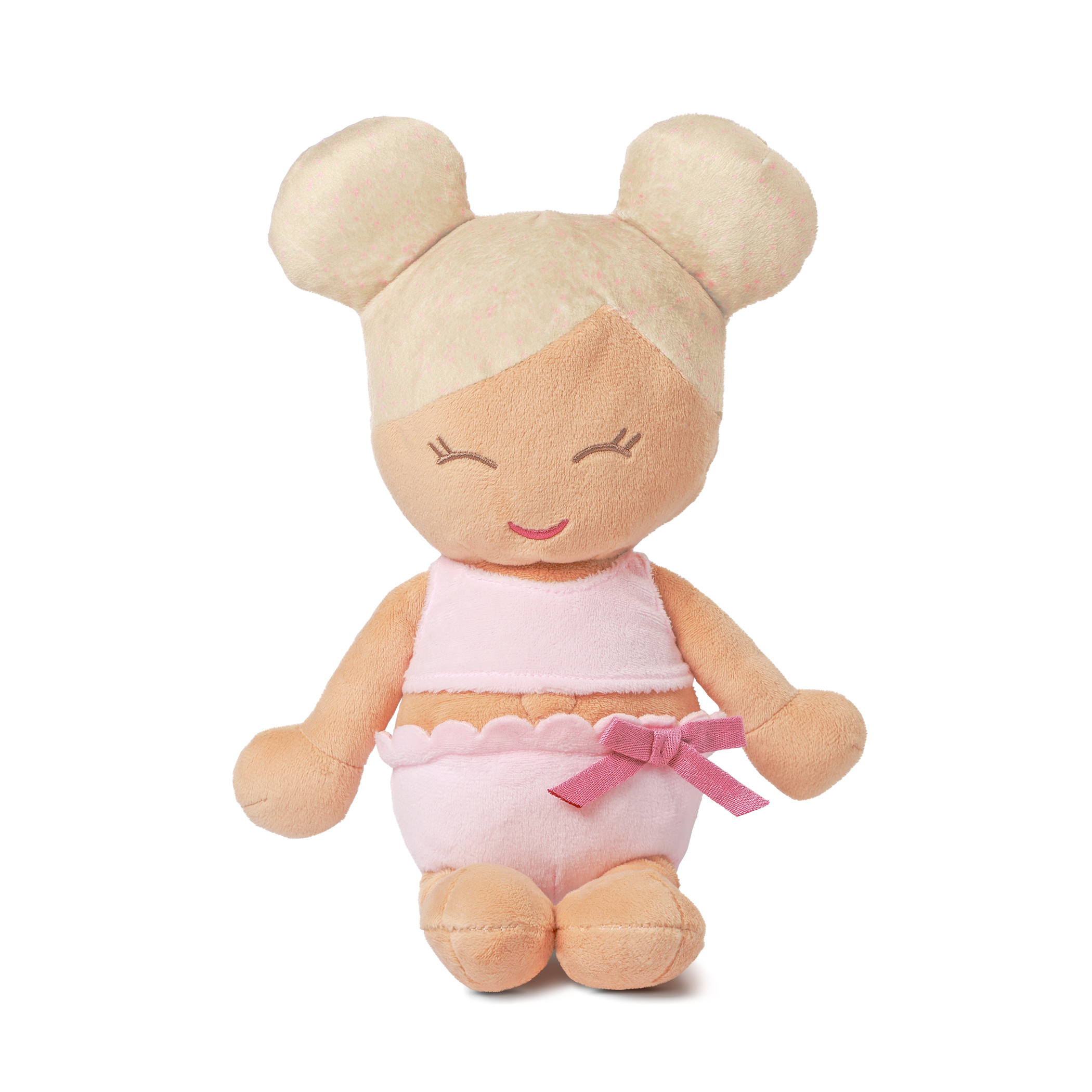 LullaBaby Plush Baby Bath Doll Blonde Hair & Fair Skin Tone