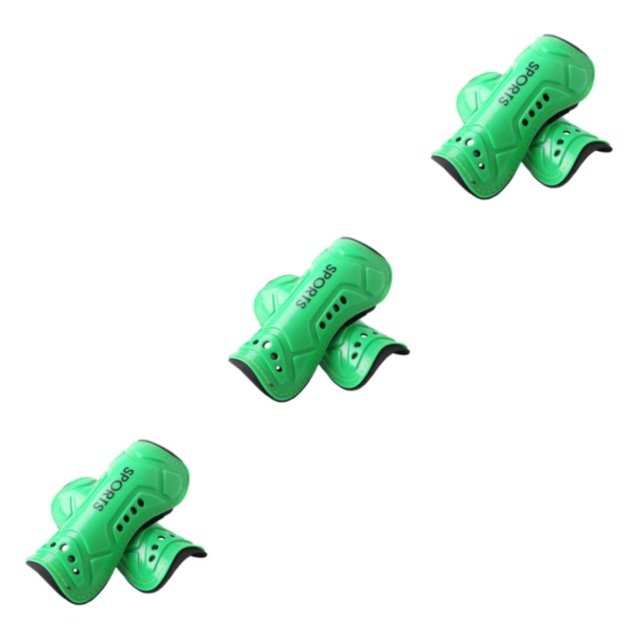 Baohd Durable Construction Calf Protector For Adult Soccer Training Adjustable Protective Leg Sleeves kid green 3Set