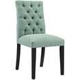 thumbnail image 1 of Modway Duchess 21.5" Button Tufted Polyester Fabric Dining Chair, Laguna Green, 1 of 4