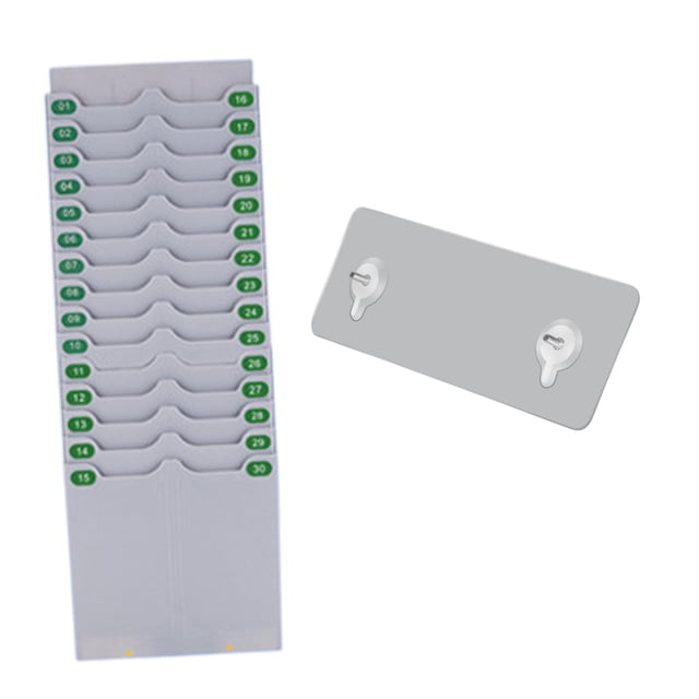 HILABEE Porte-Cartes à Temps Extensible Support de Cartes à Temps Extensible pour Bureau Atelier Usine 30 Fentes