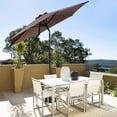 thumbnail image 3 of Costway Parasol de Patio 9 Pi, Marché, Acier Inclinable avec Manivelle, Extérieur Cour Jardin, Beige, 3 of 10