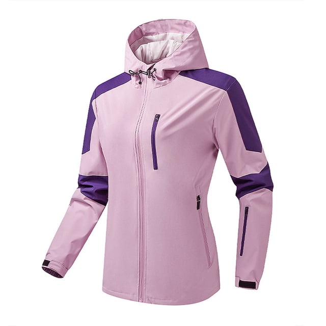 Timegard Womens Plus Size Softshell Jackets Rain Jacket Lightweight Windbreaker with Hood Hiking Outdoor