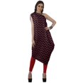 thumbnail image 3 of Moomaya Robe Kurti Sans Manches à une Épaule Imprimée pour Femmes, Vêtement de Créateur Boho pour Fête, 3 of 7