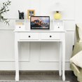 thumbnail image 3 of Costway Writing Desk Mission White Home Office Computer Desk 4 Drawer White, 3 of 10