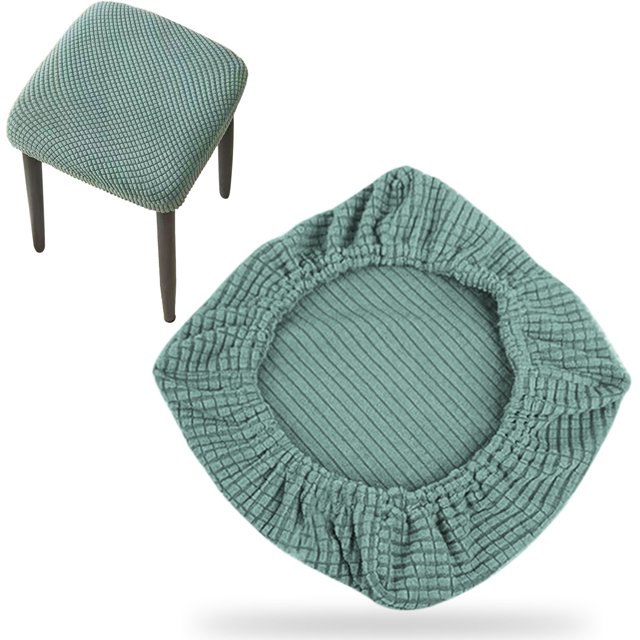 Harpily Vanity Stool Covers Square Dining Chair Seat Covers for Wedding Party Bar Hotel Stretch Stool Cover With Non Slip Design