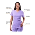 thumbnail image 3 of Adar Uniforms Women's Scrub Set - Enhanced V-Neck Top/Multi Pocket Pants, 3 of 7