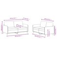 thumbnail image 4 of vidaXL 2 Piece Sofa Set Dark Grey Velvet, 4 of 4