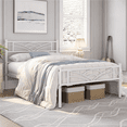thumbnail image 1 of Yaheetech Metal Platform Bed with Cloud-inspired Design, Twin, White, 1 of 9
