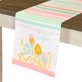 thumbnail image 5 of Northlight Striped Pastel Happy Easter Table Runner - 72" - Pink and Green Green, 5 of 5