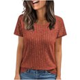 thumbnail image 5 of Pisexur Hauts pour Femmes, Hauts de Sortie pour Femmes et T-Shirt à Manches Courtes à Col Rond Imprimé, Haut Ample, Hauts de Printemps pour Femmes Noir, TG, 5 of 5