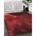 thumbnail image 3 of Ahgly Company Tapis d'Intérieur Rectangulaire Transitionnel Rouge Foncé Lavable à la Machine, 2 Pieds x 4 Pieds, 3 of 7