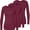 Burgundy, variant on Adar Underscrubs for Women 3 Pack - Long Sleeve Underscrub Comfort Tee