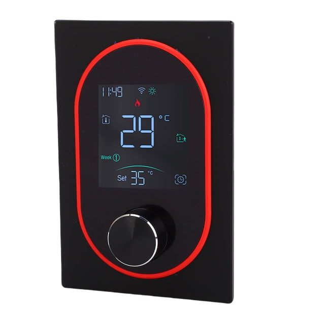 Smart Thermostat, 2.4GHz Thermostat Programmable Thermostat, APP Touch Screen Remote Control Conditioner Thermostat Temperature Controller for Central AC System Fan