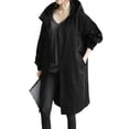 thumbnail image 1 of CAROOTU Women Windbreaker Jacket Casual Loose Button Pockets Hooded Windproof, 1 of 6