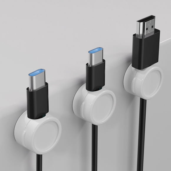 Uscallm Câbles Organisateur Magnétique, Lot de 3, Support Circulaire pour Cordon, Support de Câble de Données, Boucle, Rangement de Câble de Chargement pour Téléphone de Bureau, Gestion des Fils pour Bureau à Domicile