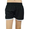 thumbnail image 4 of Bimba Ensemble de Pyjama en Dentelle Noir pour Femmes à Boutons, Chemise de Nuit en Rayonne et Short, Robe-16, 4 of 11