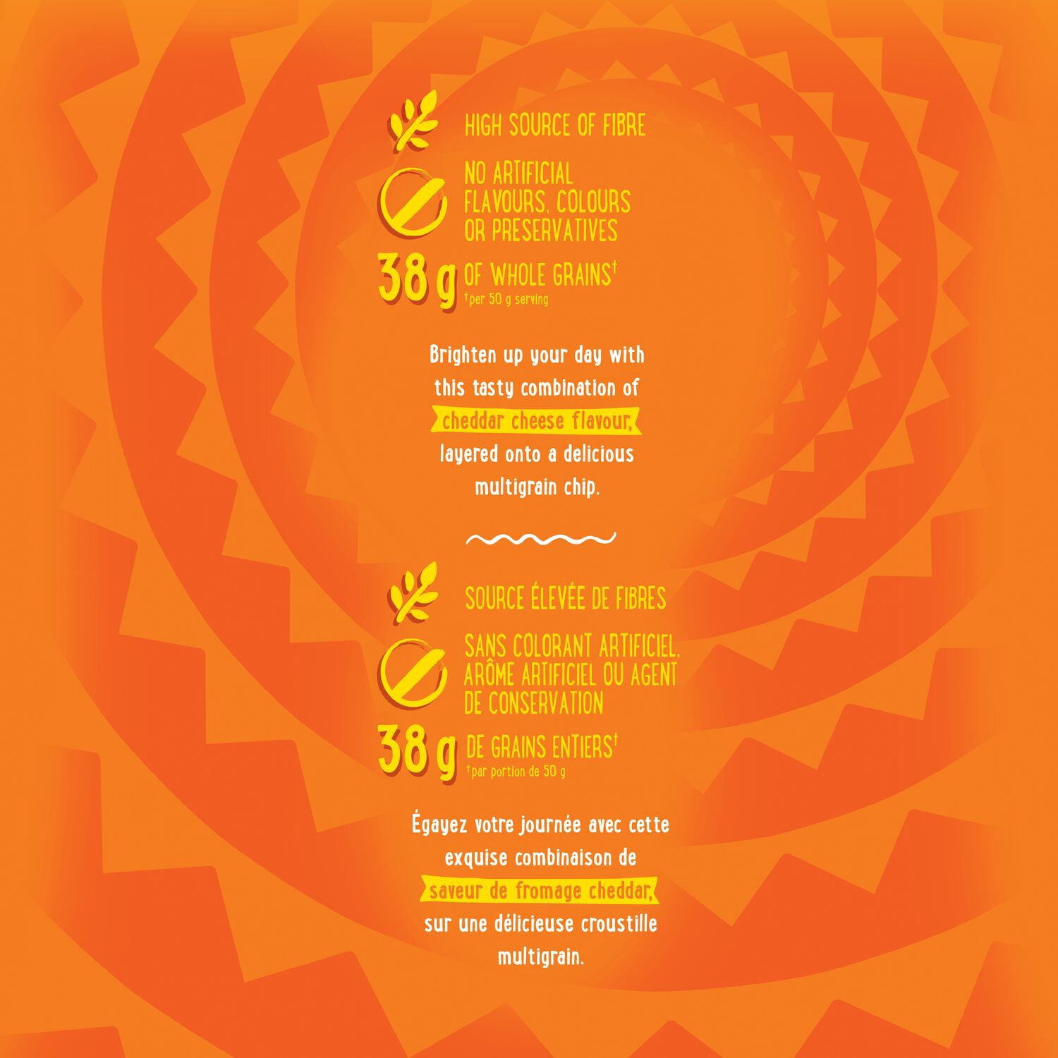 Collations multigrains SunChips Saveur Cheddar de campagne