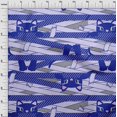 thumbnail image 4 of oneOone Polyester Spandex Medium Blue Fabric Kids Craft Projects Decor Fabric Printed By The Yard 56 Inch Wide, 4 of 4