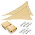 thumbnail image 1 of Yescom 2 Pack 25FT Triangle Sun Shade Sail Canopy UV Block Commercial Carpark Pool Camping Beach Outdoor Beige, 1 of 10