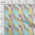 thumbnail image 2 of oneOone Viscose Jersey Yellow Fabric Abstract Geometric Sewing Material Print Fabric by The Yard 60 Inch Wide, 2 of 4