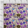 thumbnail image 2 of oneOone Velvet Light Brown Fabric Kids Craft Projects Decor Fabric Printed By The Yard 58 Inch Wide, 2 of 4
