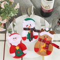 thumbnail image 3 of 6Pcs Cutlery Holder Pockets Christmas Santa Claus Snowman Design Adorable Create Atmosphere Festive Christmas Table Decorations Cover, 3 of 10