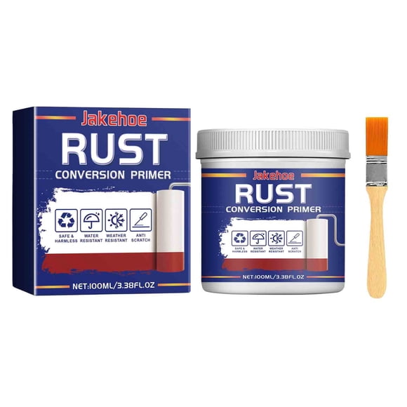 Rust Converter Primer for Metal - Fast Drying Rust Remover & Protective Coating for Outdoor Iron Doors, Railings & Hardware