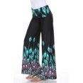 thumbnail image 2 of White Mark Printed Palazzo Pants, 106-Teal Peacock - Large, 2 of 5