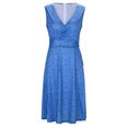 thumbnail image 4 of TSADFHJI Jupe-Culotte pour Femmes sous Robe Robe Portefeuille Fleurie pour Femmes Col en V Robe Midi Ligne A Évasée Manches Courtes à Revers Robe Midi Multicolore Col Rond Robes Mini TTG Bleu, 4 of 8