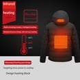 thumbnail image 4 of Penkiiy Heated Jackets for Women Men USB Intelligent Constant Temperature Heated Windproof Plus Size Men And Women Winter 4 Heated Jacket Coat XXL Black, 4 of 9