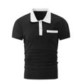 thumbnail image 4 of hoksml Mens Summer Athletic Short Sleeve Solid Color Collared Button Polos Fashion Chest Pocket Colour Blocking T Shirt Classic Golf Shirts 2025 on Clearance, 4 of 9