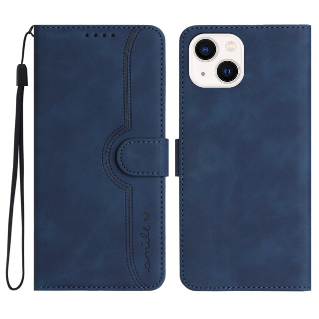 Compatible with iPhone 15 Case Premium PU Leather Wallet with Built-in Magnet Cover