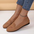 thumbnail image 4 of B91xZ Mocassins pour Femmes Bout Rond Confort Légers à Enfiler Chaussures Habillées, Café 6.5, 4 of 5