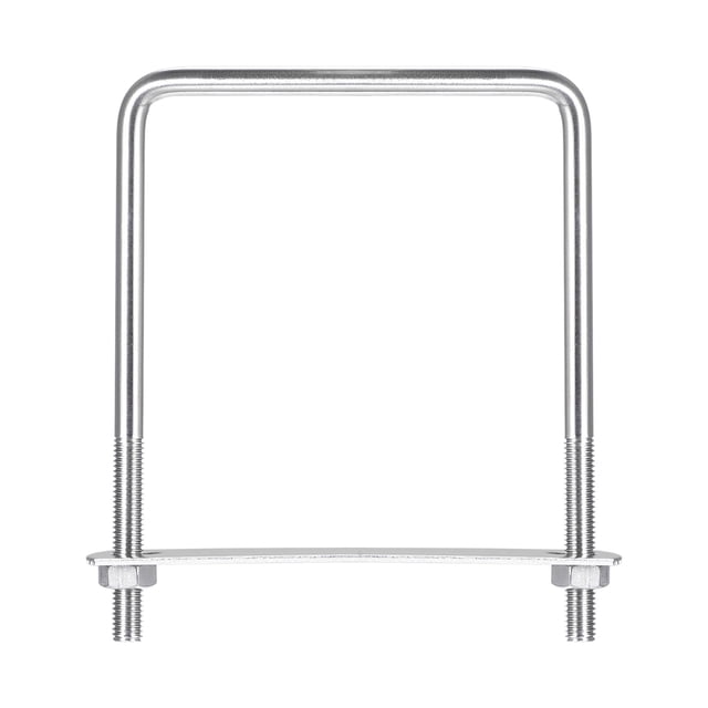 Unique Bargains Square U-Bolts 2 Sets 102mm Inner Width 140mm Length M8 304 Stainless Steel U Clamp Bolt