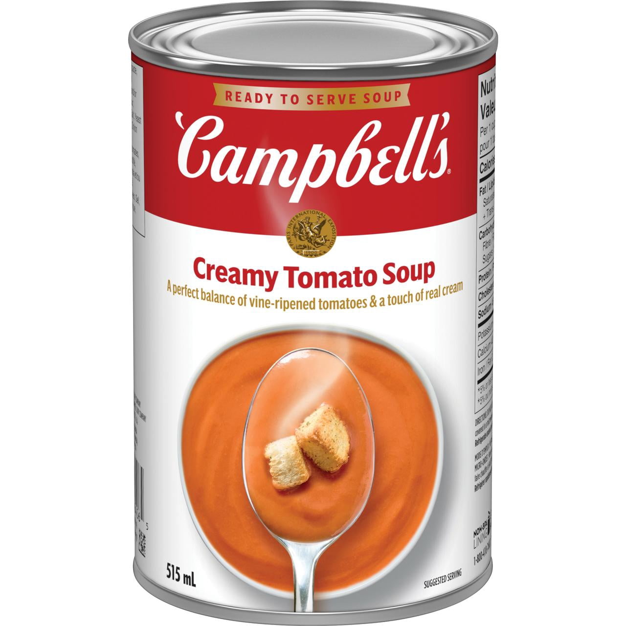 Campbell's® Creamy Tomato Ready to Serve Soup (515mL Can), Shelf Stable