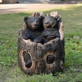 thumbnail image 1 of Couple Black Bears in Stump Garden Statue, 1 of 5