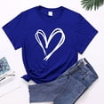 thumbnail image 1 of Jsaierl T-Shirts Imprimés Amour de la Saint-Valentin pour Femmes Été Manches Courtes Col Rond T-Shirts Mignons Polyvalents Défilé T-Shirts Confortables et Doux, 1 of 3