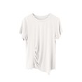 thumbnail image 1 of Birdeem Womens Round Neck Not Irregular Solid Color Short Sleeved Loose T-Shirt Short Sleeved Round Neck Top/Shirt, 1 of 12